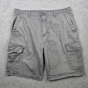 Unionbay Cargo Shorts Mens 42 Grey Utility Pockets Stretch Workwear Skater